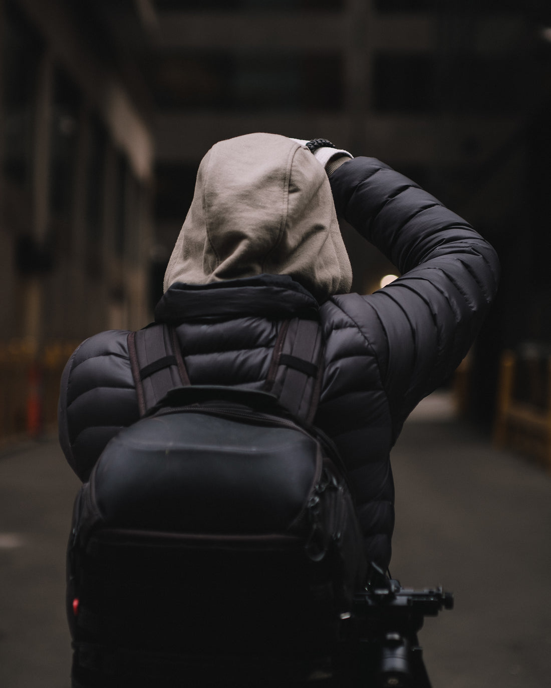  About Phi-Shots. Man taking photo from back