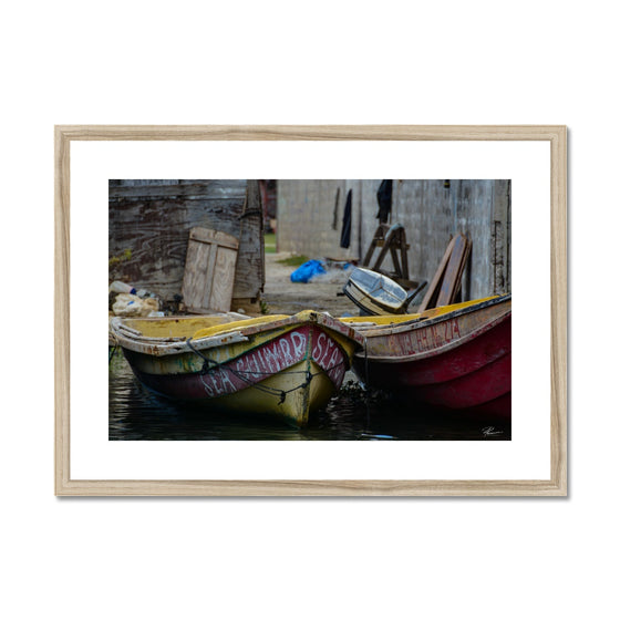 Black River Jamaica 2 Boats Framed & Mounted Print
