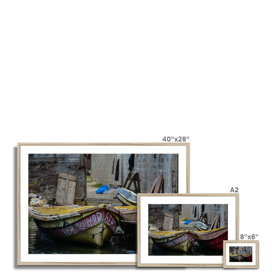 Black River Jamaica 2 Boats Framed & Mounted Print