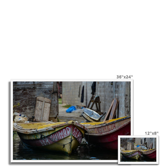 Black River Jamaica 2 Boats Framed Print