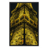 Eiffel Closeup Sideview Framed Canvas