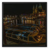 Amsterdam Water Taxis Framed Canvas