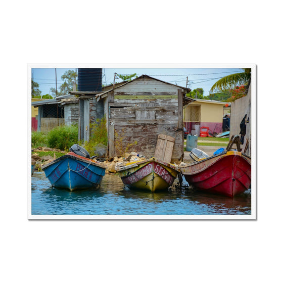 Black River Jamaica 3 Boats Framed Print