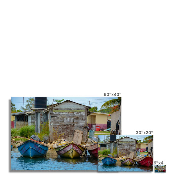 Black River Jamaica 3 Boats Photo Art Print