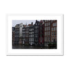 Amsterdam Damrak Waterfront Framed & Mounted Print