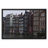 Amsterdam Damrak Waterfront Framed Canvas