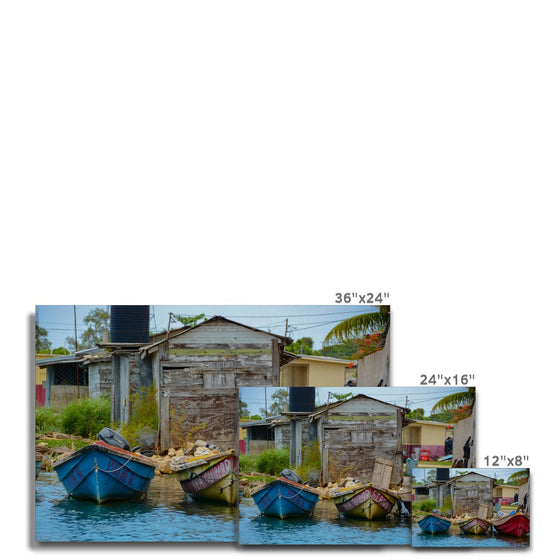 Black River Jamaica 3 Boats Canvas