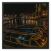 Amsterdam Water Taxis Framed Canvas