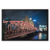 Waibaidu Bridge Shanghai Framed Canvas